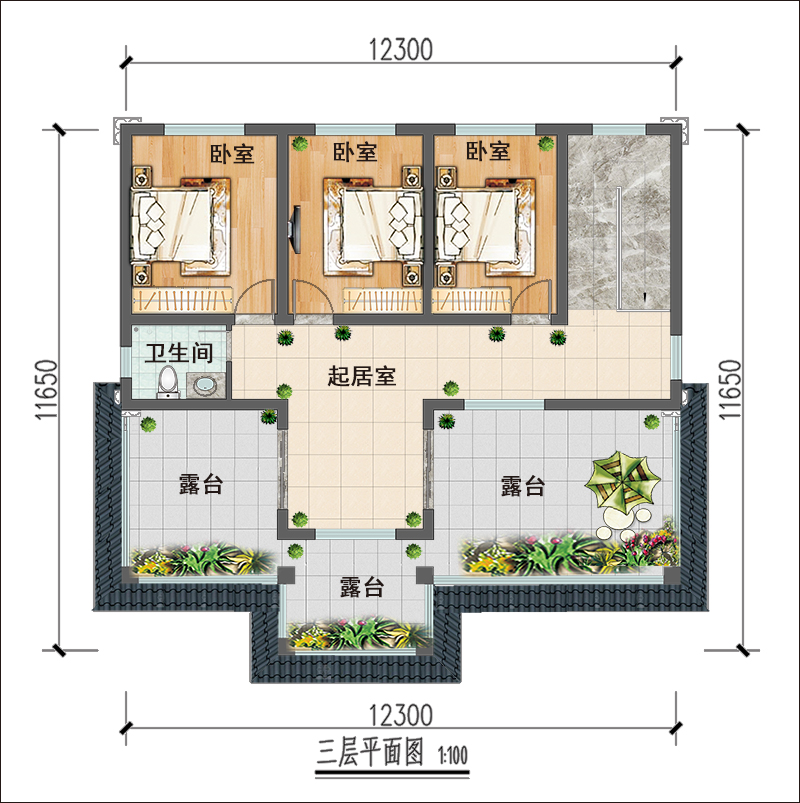 三层平面图