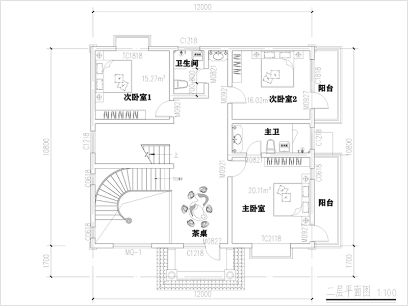 二层平面图