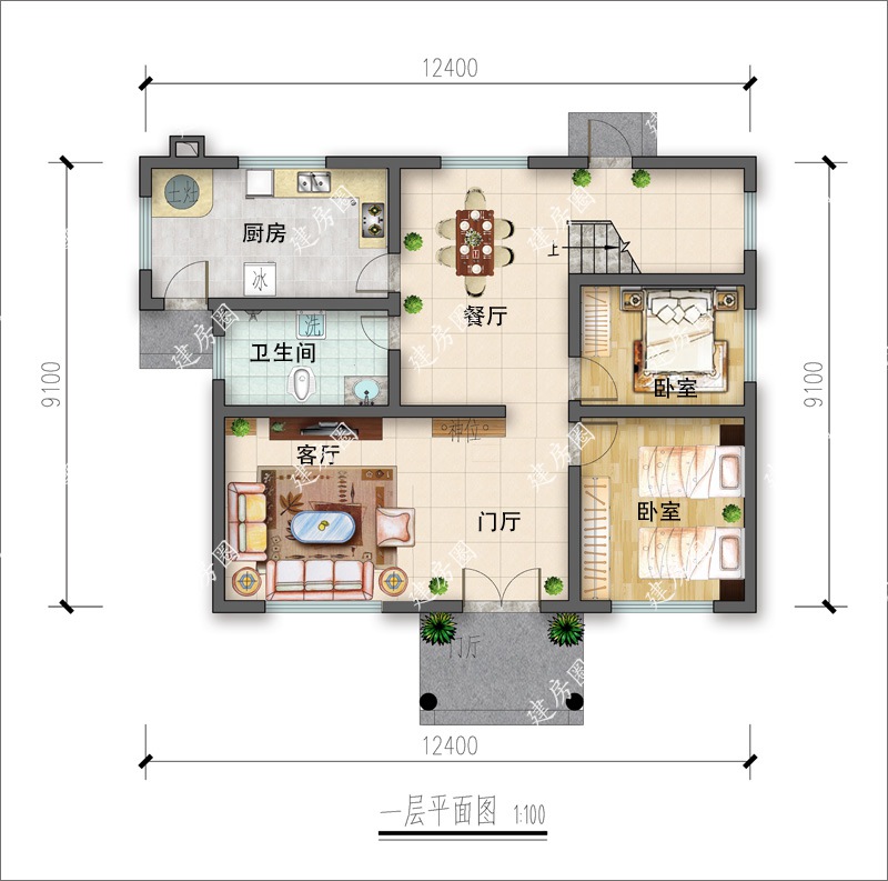 一层盖房平面图