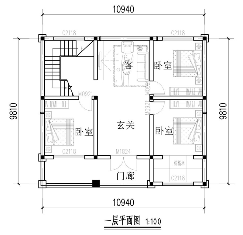 一层平面布局图