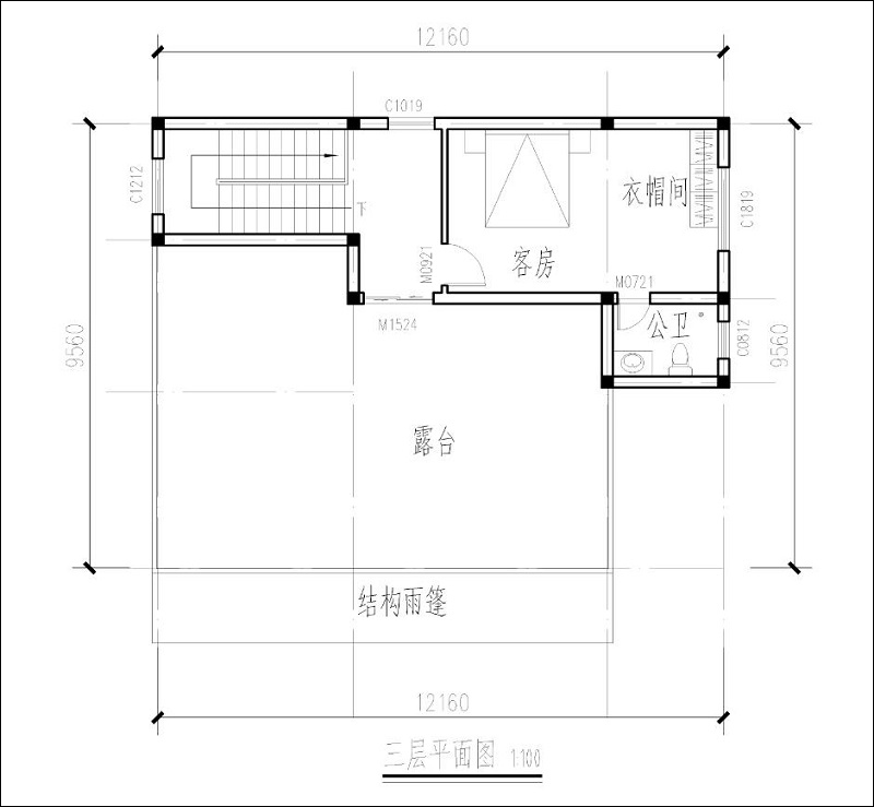 三楼平面图