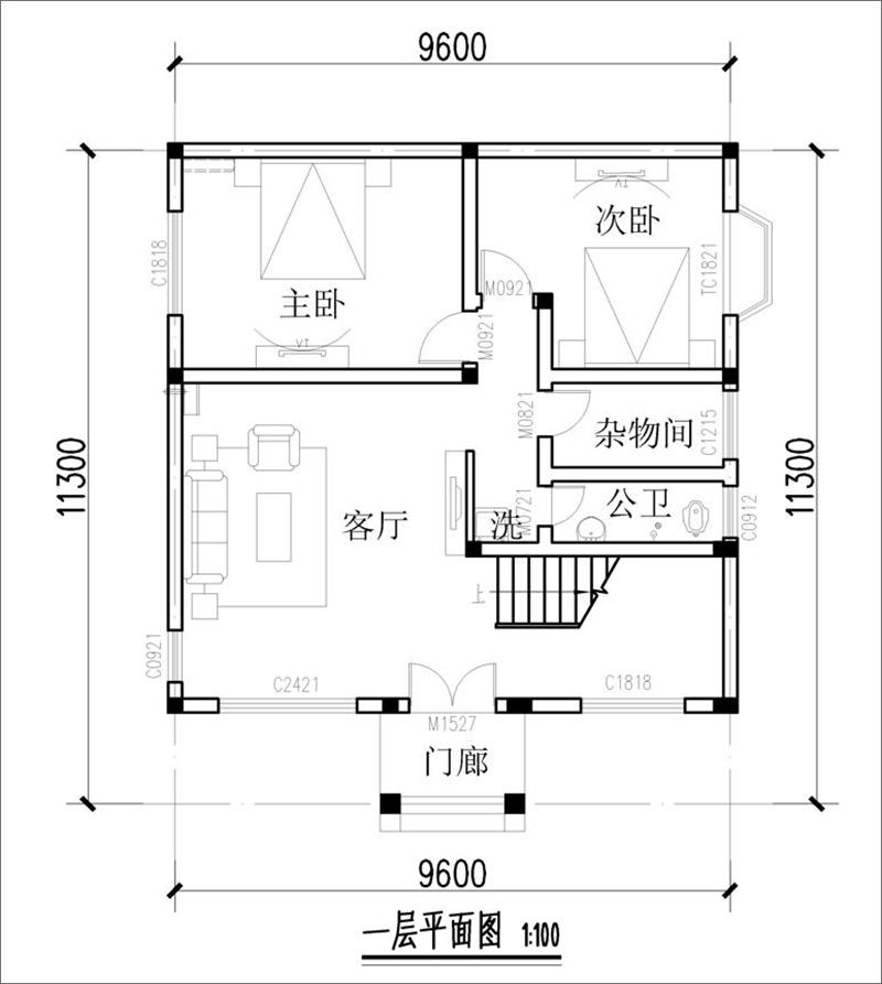 三层房屋设计户型图