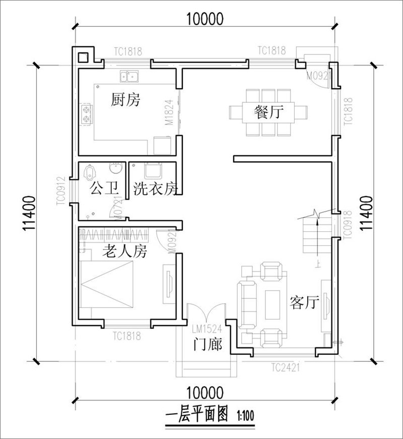 三层现代别墅设计户型图