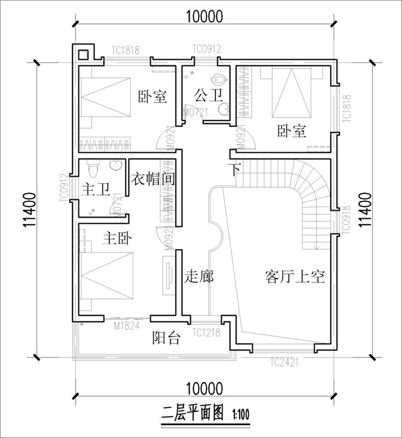 三层现代别墅设计平面图