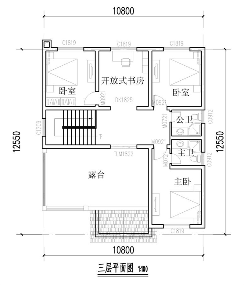 农村自建房三层布局图