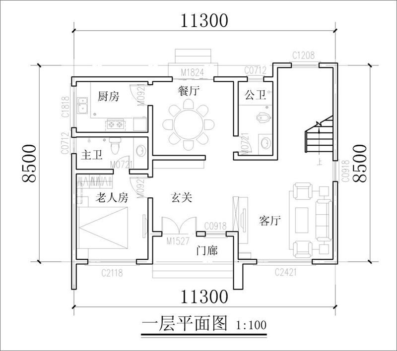 三层现代风格别墅户型图