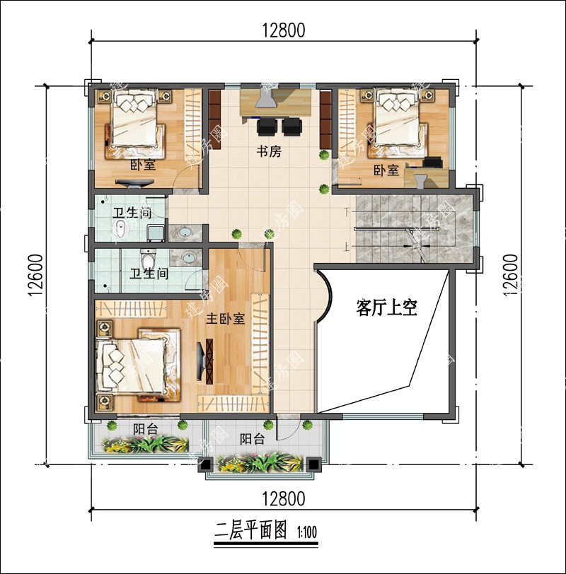 三层平面布局图