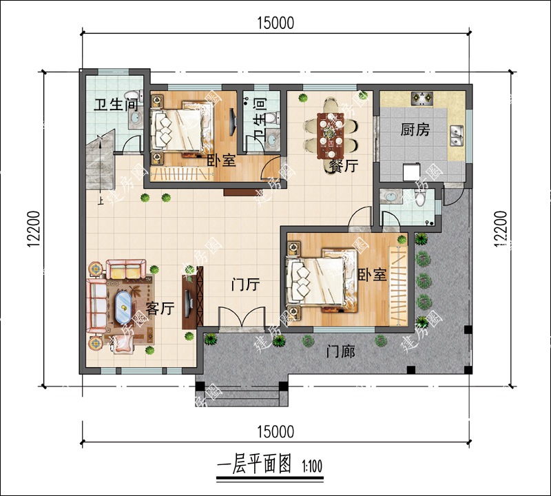 自建房一层平面图