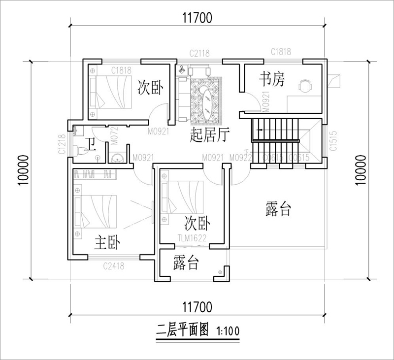 房屋二层平面图