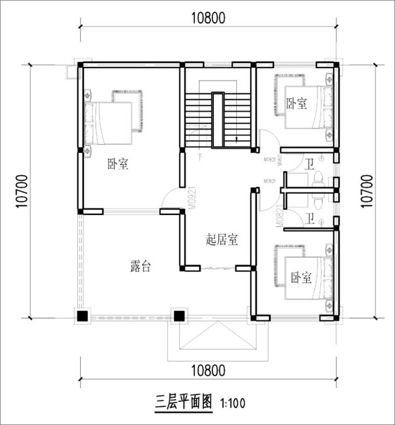 三层简欧自建房效果图