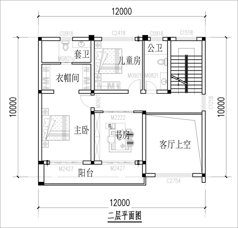 110平米自建房设计图图片