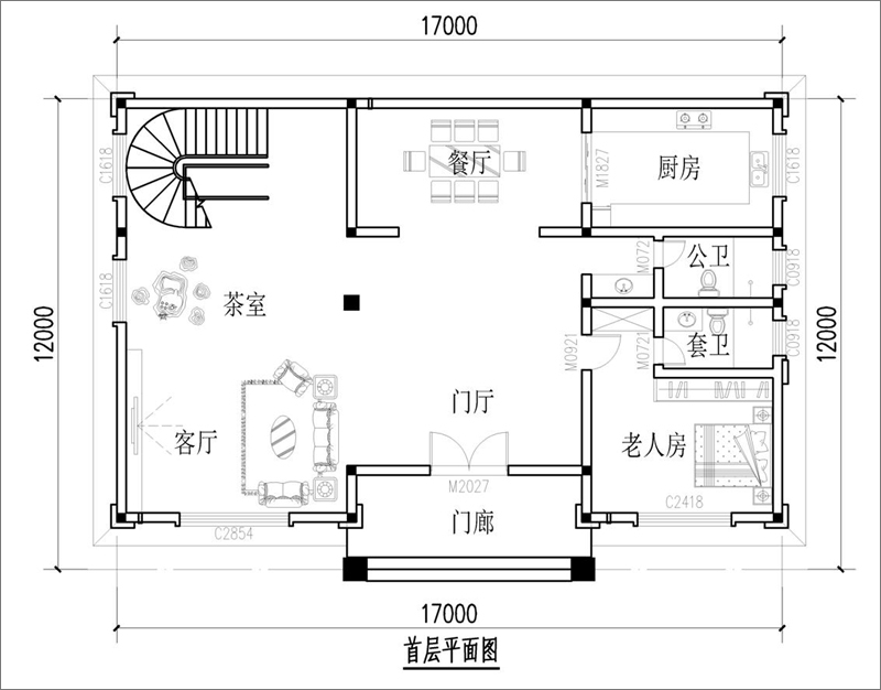 农村别墅图片一层户型图