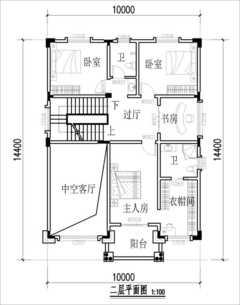 农村住宅二层设计图