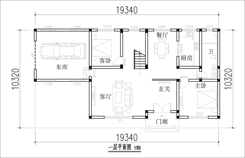 现代风格别墅设计户型图