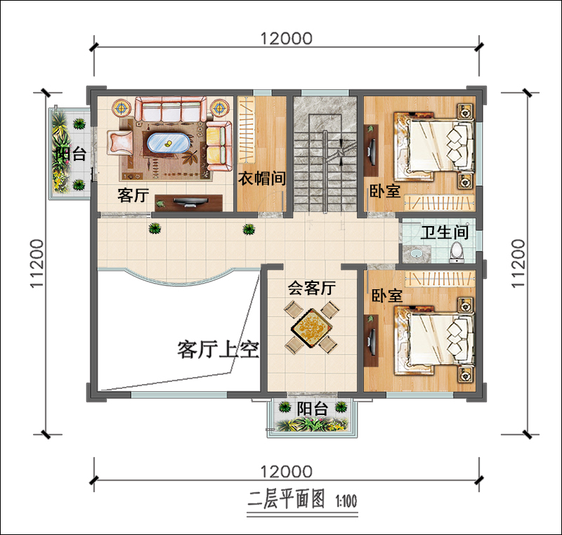 三层新中式别墅平面图