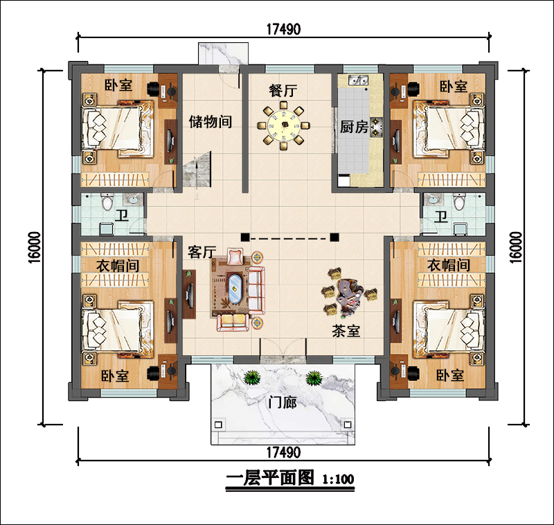 中式豪宅别墅户型设计图