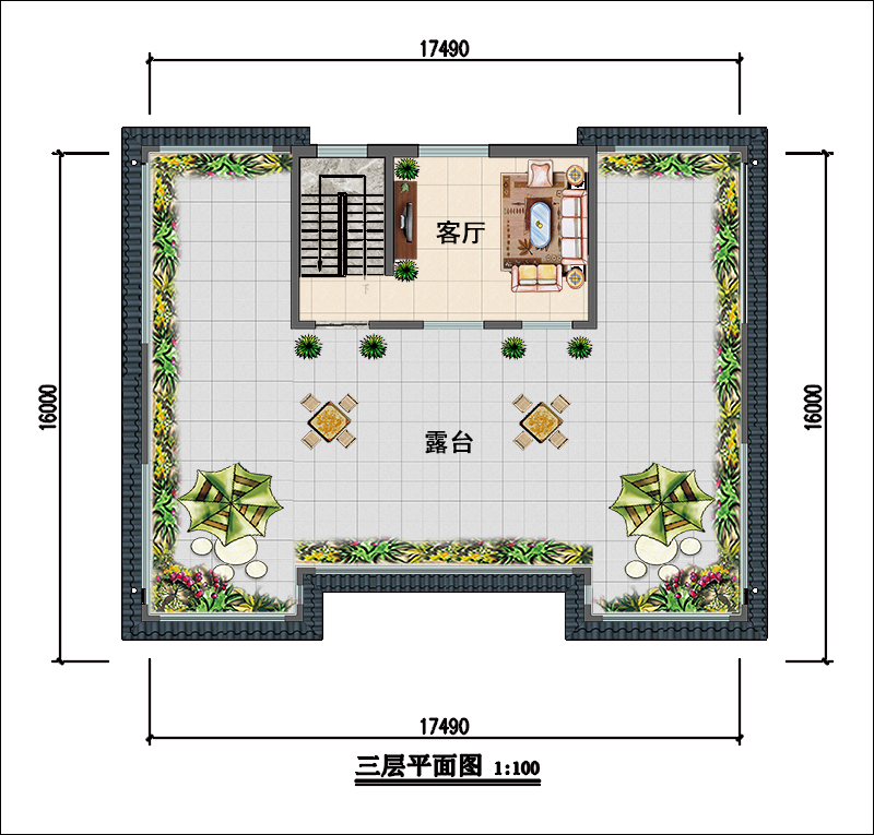 中式豪宅别墅布局图