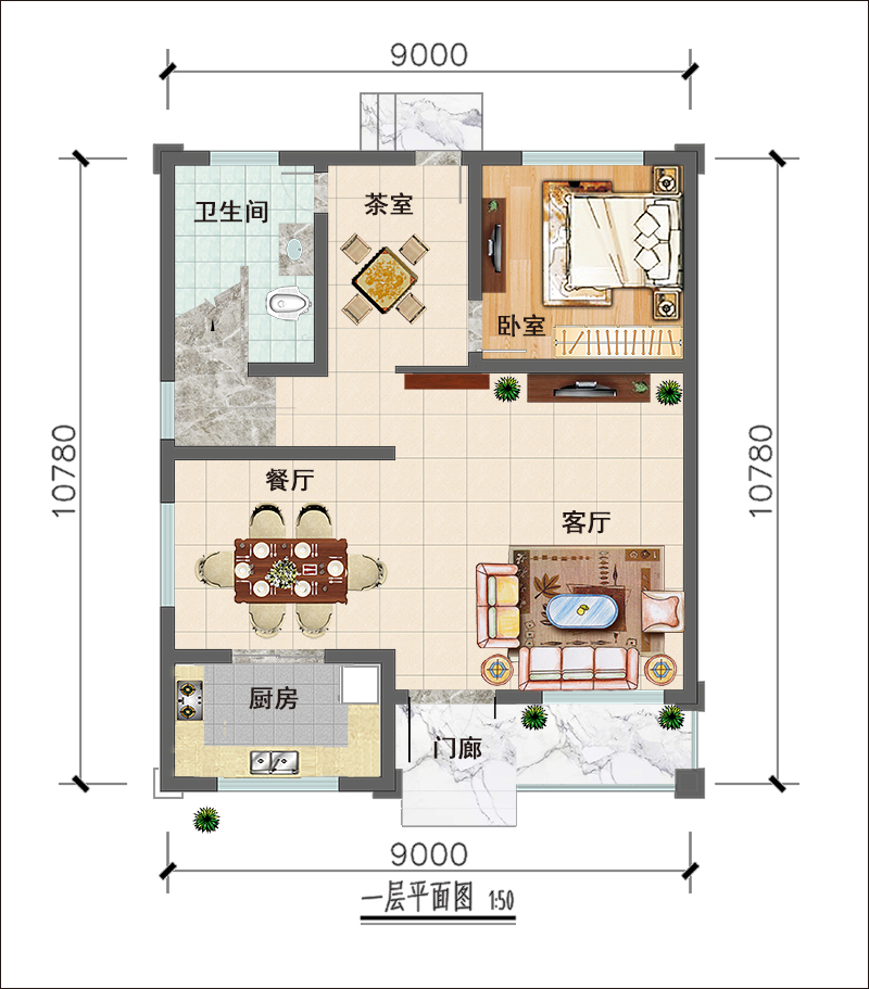 两间三层别墅户型图