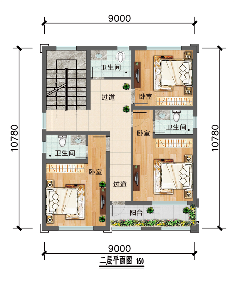 农村九十平方自建房图图片