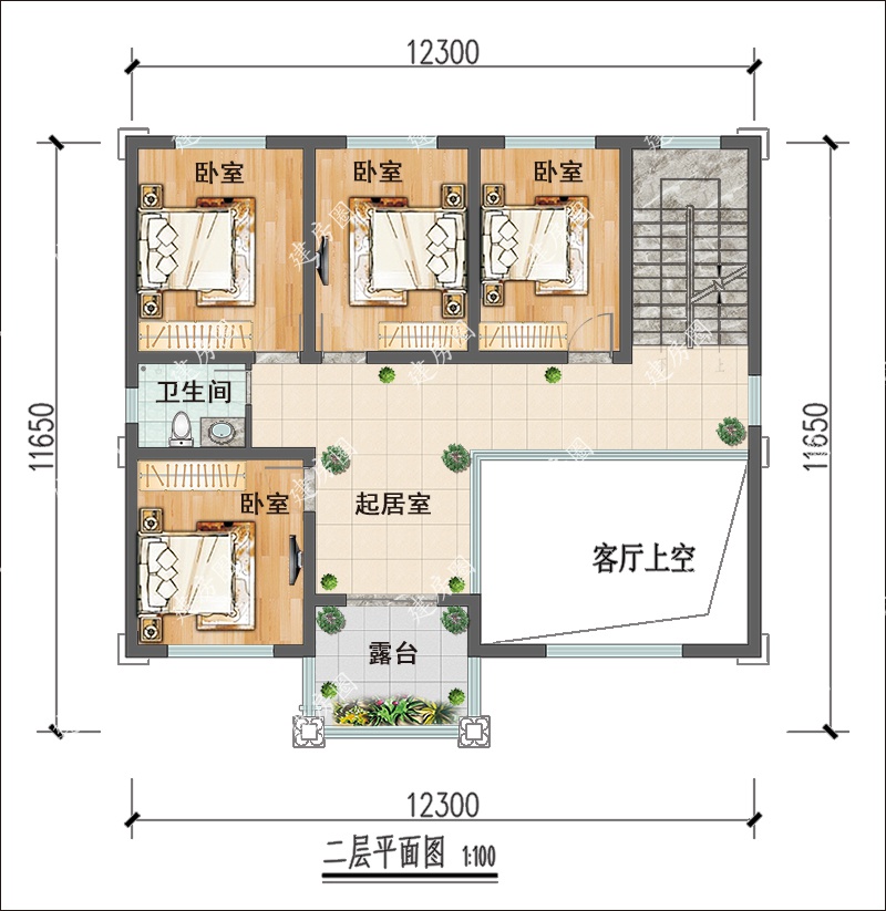 农村三层自建房平面图