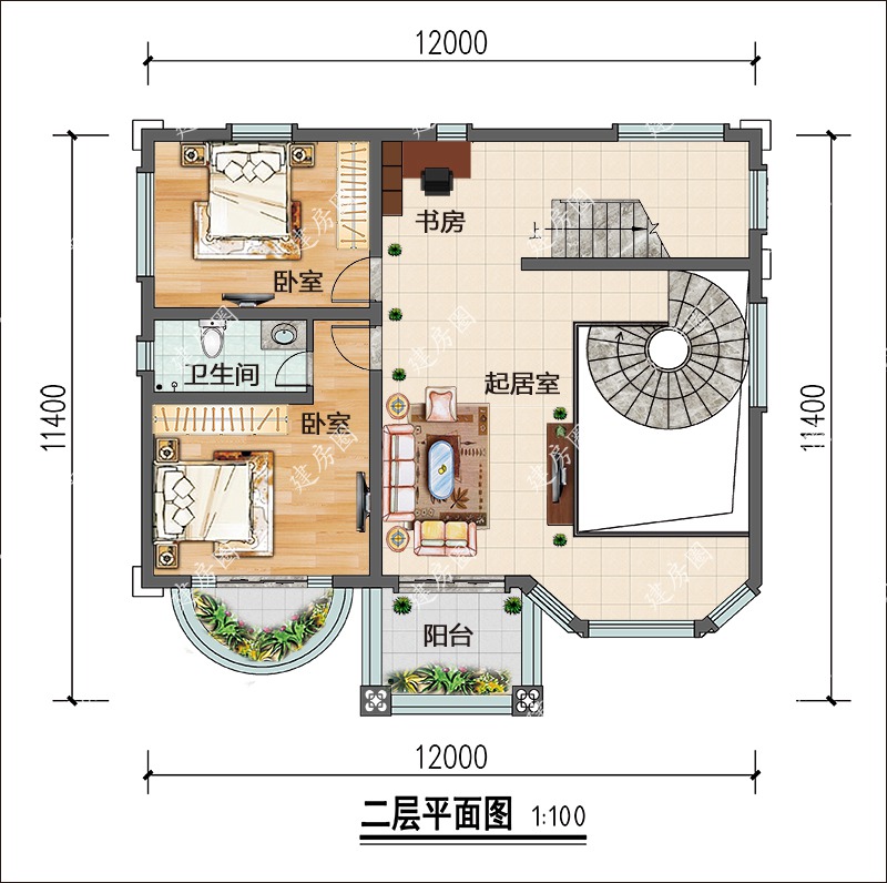 农村三层别墅平面设计图