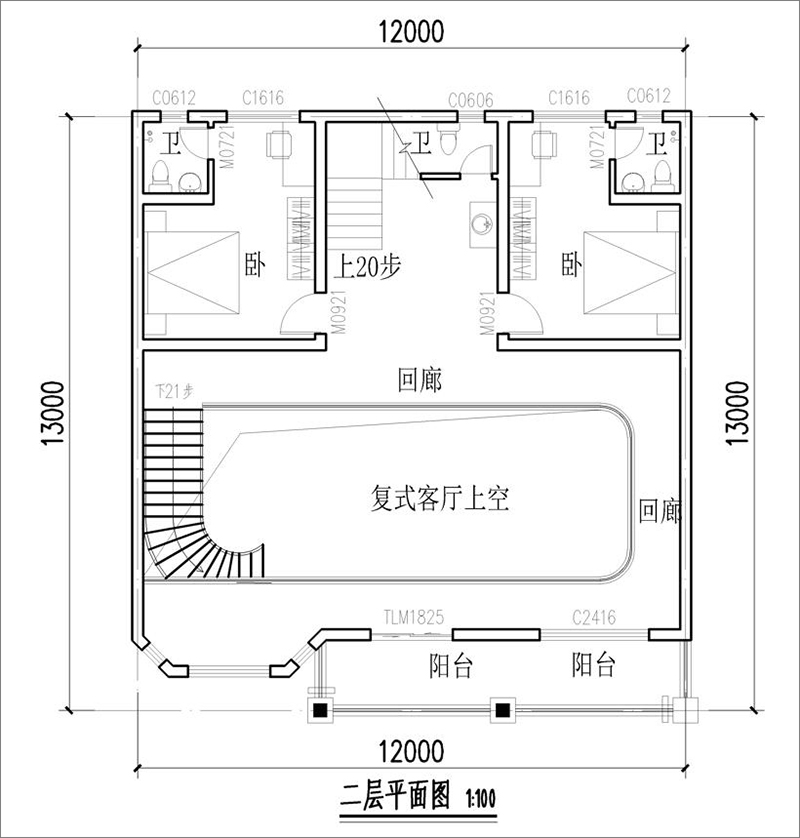 欧式自建房平面布局图