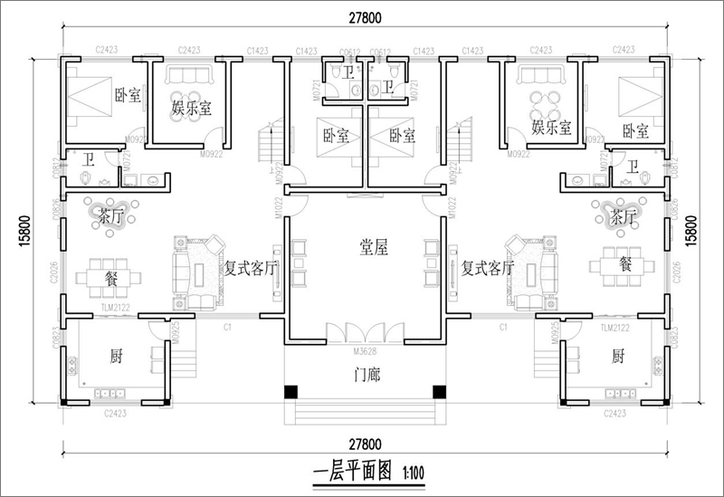 法式别墅设计户型图