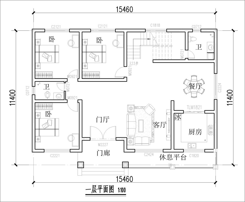 简欧别墅设计户型图