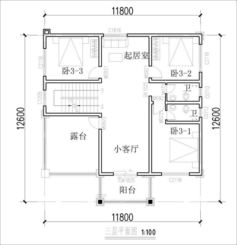 农村豪华别墅平面户型图