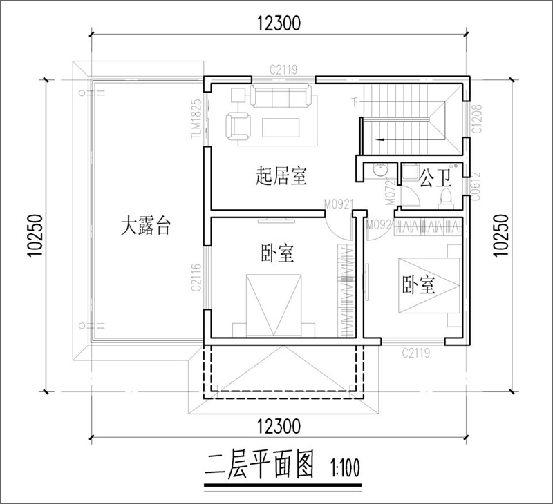 建房设计二层平面图