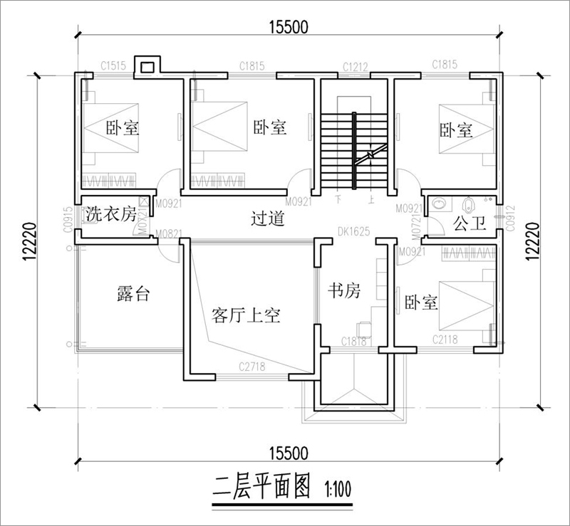 农村二层别墅平面图