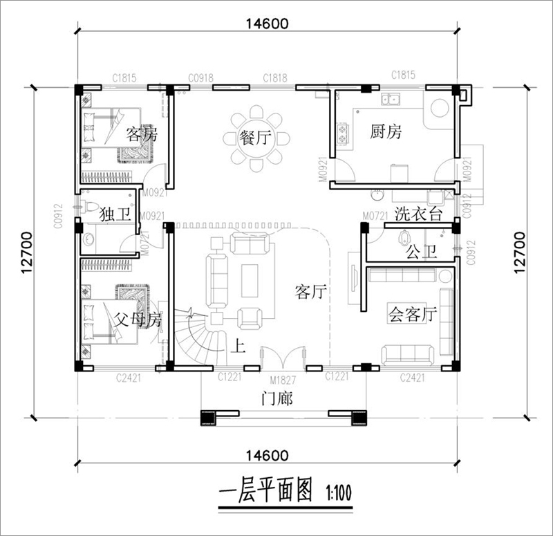 二层房屋设计户型图