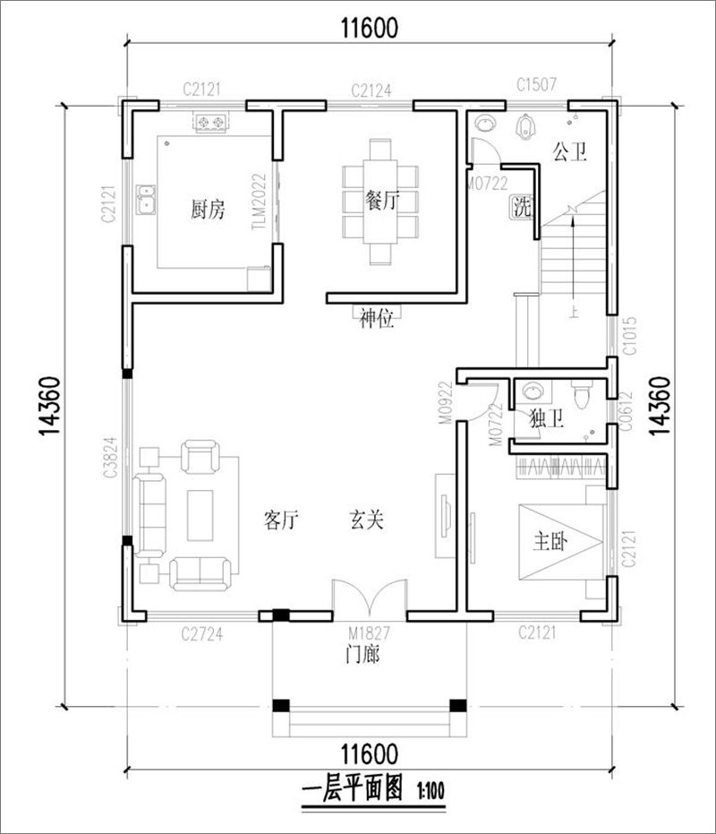 12米x12米房屋平面图图片