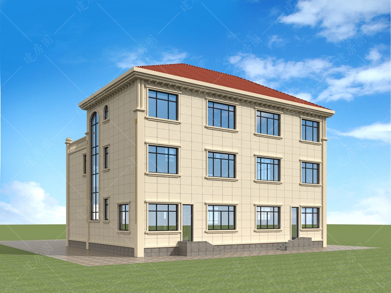 自建房背面效果图