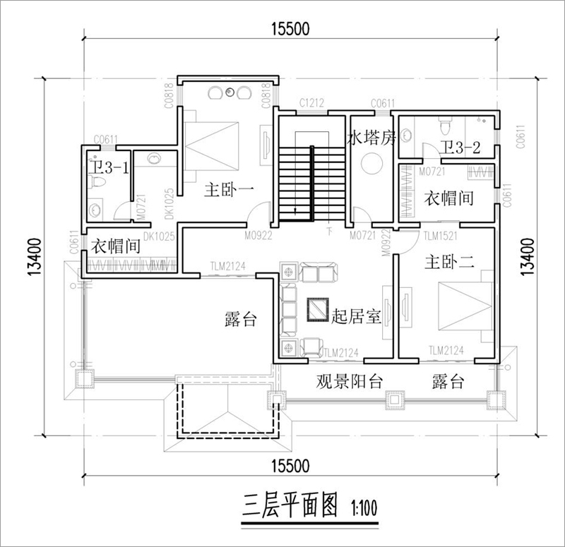 三层新中式别墅设计图