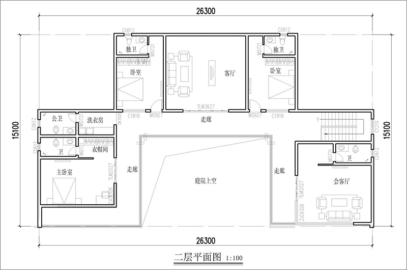 二层平面布局图