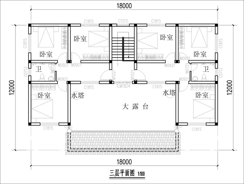 别墅三层平面图