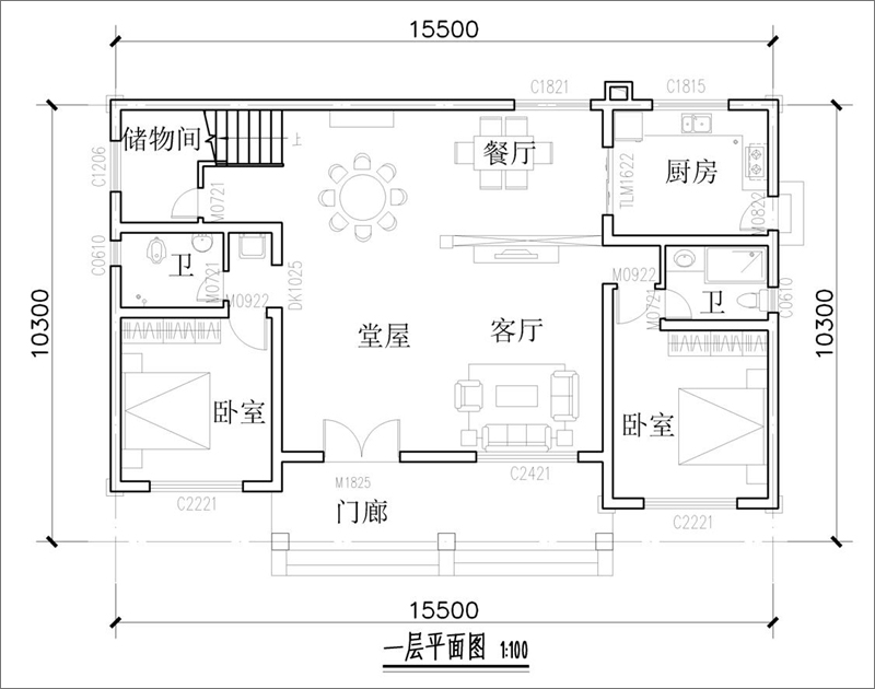 一层平面户型图