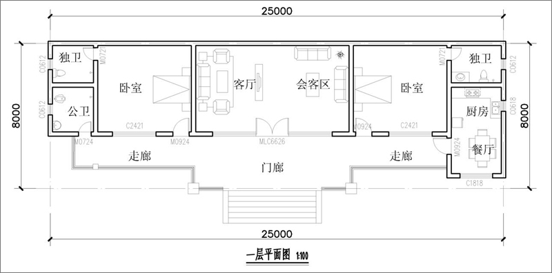 自建房一层平面图