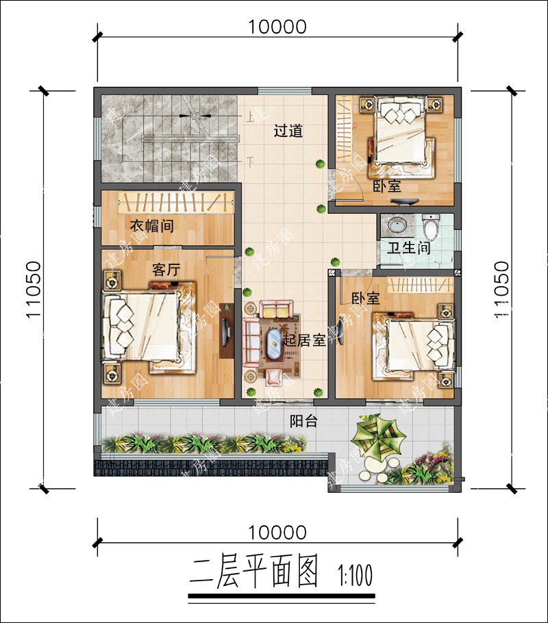 重庆自建房二层平面图