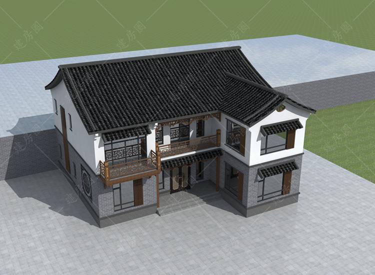  农村二层中式建房设计图纸，村里房屋这样建就对了