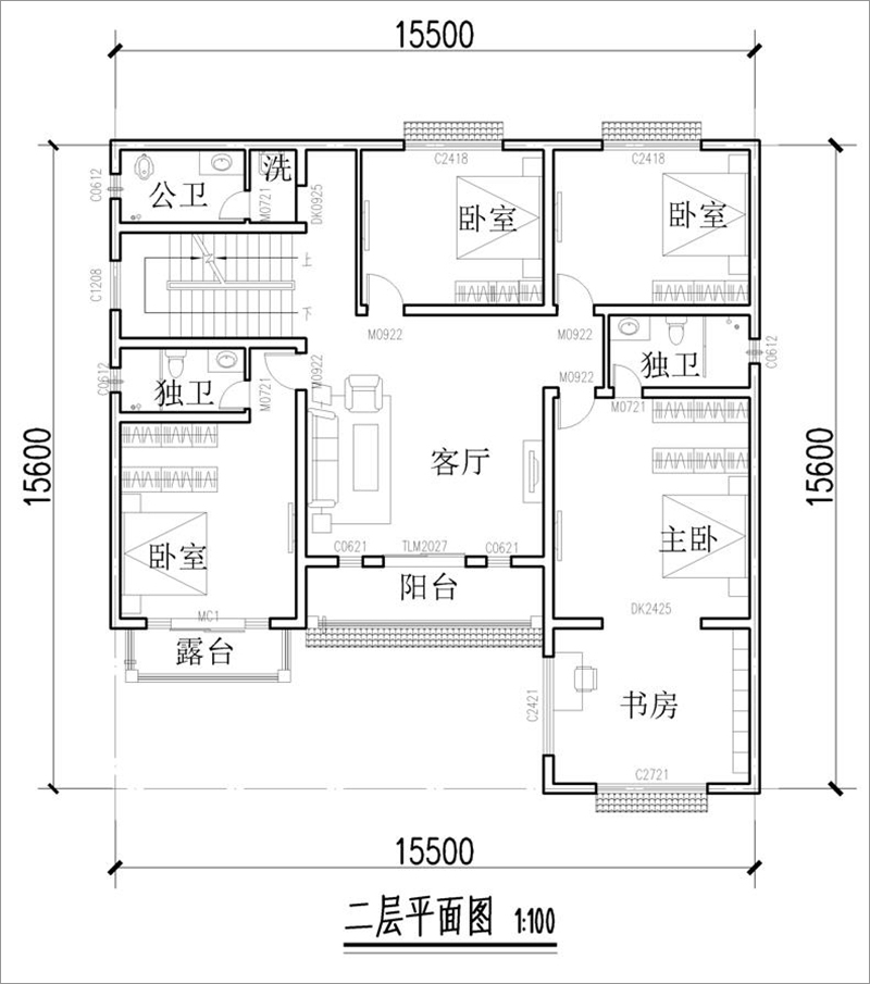 二层建房平面图