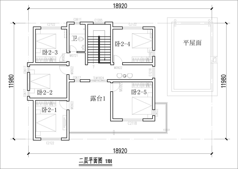 二层平面布局图