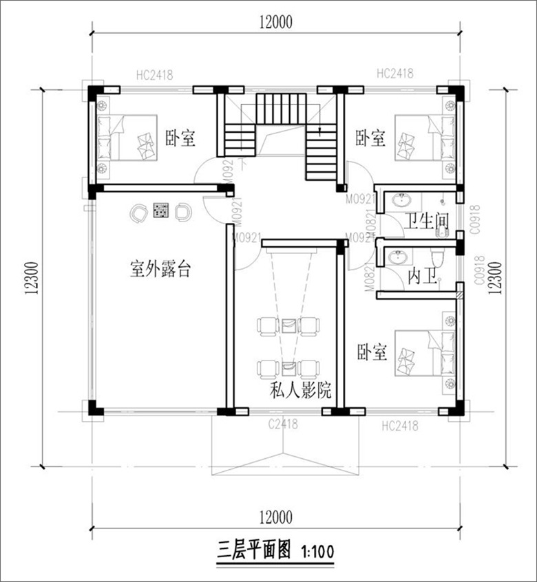 三层平面图