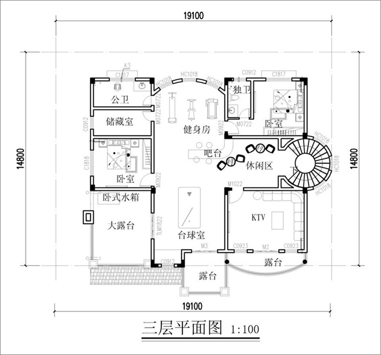 三层平面图