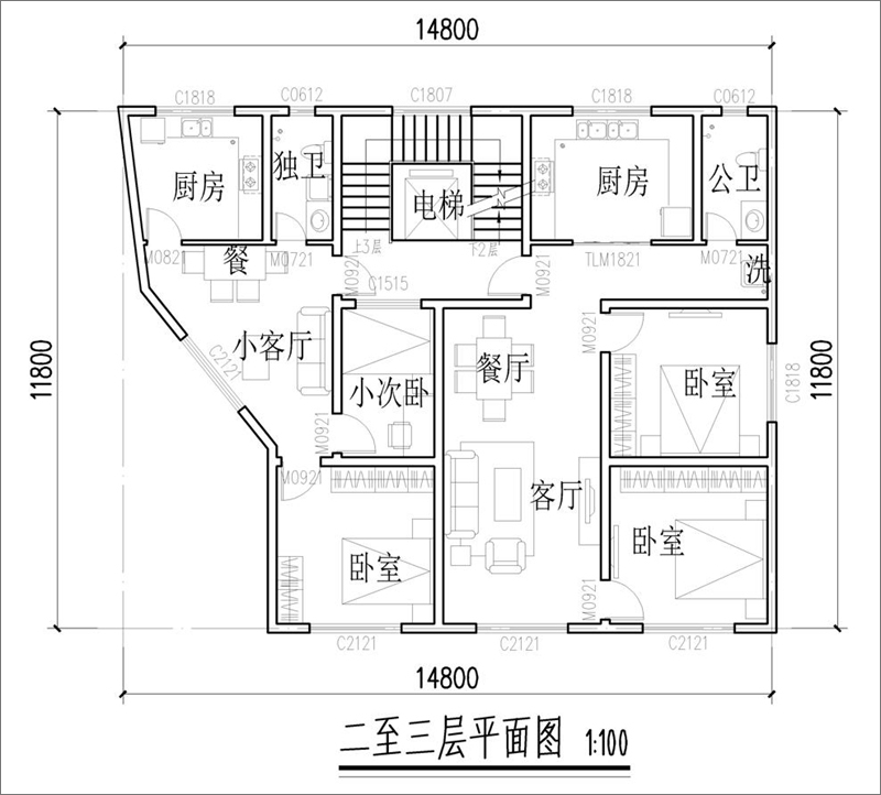 二层平面布局图