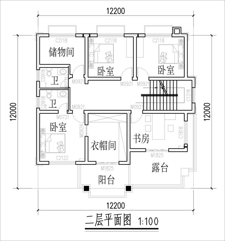 广安自建别墅一层平面图