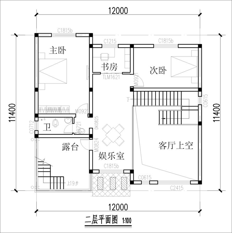 130平方米别墅户型图