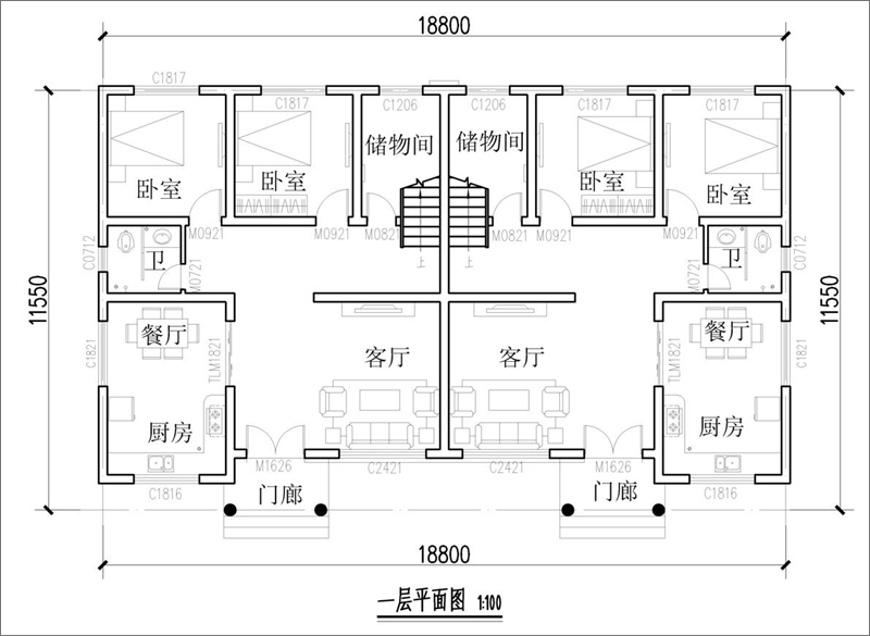 双拼自建房外设计图