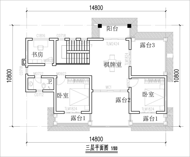 三层平面图